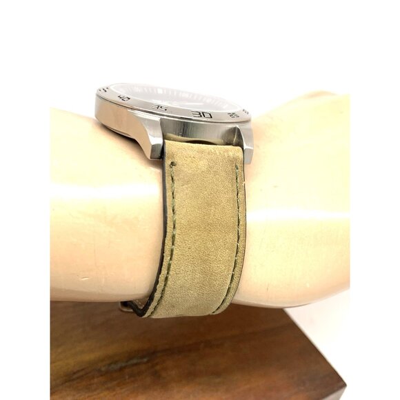 Timex Men's Watch T2N697 Quartz Indiglo Black Dial Leather Band 42mm - Picture 13 of 15